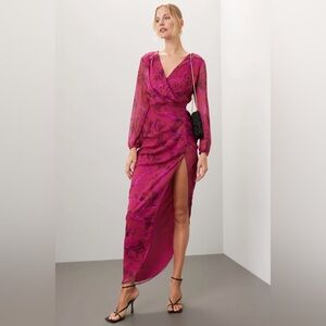 Amanda Uprichard Roma Rose Gown Maxi Dress